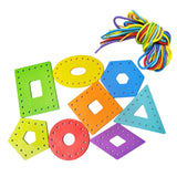 Maxbell Wooden Lacing Cards Kindergarten Fine Motor Skills for Car Airplane Toddlers