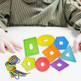 Maxbell Wooden Lacing Cards Kindergarten Fine Motor Skills for Car Airplane Toddlers