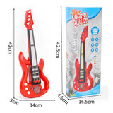 Maxbell Guitar Toy Portable Kids Toy Ukulele for Boys Girls Preschool Birthday Gifts Red