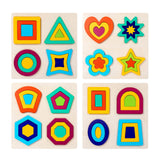 Maxbell Montessori Toy Wooden Shape Peg Puzzles Kids Valentines Gifts for 3 4 5 Kids Style A