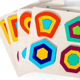 Maxbell Montessori Toy Wooden Shape Peg Puzzles Kids Valentines Gifts for 3 4 5 Kids Style A