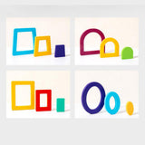 Maxbell Montessori Toy Wooden Shape Peg Puzzles Kids Valentines Gifts for 3 4 5 Kids Style A