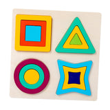 Maxbell Montessori Toy Wooden Shape Peg Puzzles Kids Valentines Gifts for 3 4 5 Kids Style A