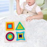 Maxbell Montessori Toy Wooden Shape Peg Puzzles Kids Valentines Gifts for 3 4 5 Kids Style A