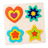 Maxbell Montessori Toy Wooden Shape Peg Puzzles Kids Valentines Gifts for 3 4 5 Kids Style B