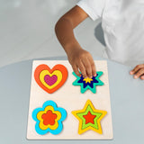 Maxbell Montessori Toy Wooden Shape Peg Puzzles Kids Valentines Gifts for 3 4 5 Kids Style B