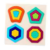 Maxbell Montessori Toy Wooden Shape Peg Puzzles Kids Valentines Gifts for 3 4 5 Kids Style C