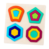 Maxbell Montessori Toy Wooden Shape Peg Puzzles Kids Valentines Gifts for 3 4 5 Kids Style C