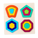 Maxbell Montessori Toy Wooden Shape Peg Puzzles Kids Valentines Gifts for 3 4 5 Kids Style C