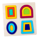 Maxbell Montessori Toy Wooden Shape Peg Puzzles Kids Valentines Gifts for 3 4 5 Kids Style D