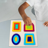 Maxbell Montessori Toy Wooden Shape Peg Puzzles Kids Valentines Gifts for 3 4 5 Kids Style D