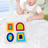 Maxbell Montessori Toy Wooden Shape Peg Puzzles Kids Valentines Gifts for 3 4 5 Kids Style D