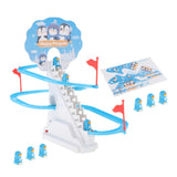 Maxbell Penguin Stair Climbing and Slides Toy Race Track Game Set for Boys Girls