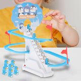 Maxbell Penguin Stair Climbing and Slides Toy Race Track Game Set for Boys Girls