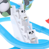 Maxbell Small Panda Toy Climbing Stairs and Track Playset Kids Electric Toy for Kids 3 Pandas