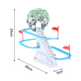 Maxbell Small Panda Toy Climbing Stairs and Track Playset Kids Electric Toy for Kids 9 Pandas