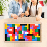 Maxbell Puck Game and Russian Block Toy Portable Tabletop Game for Party Game