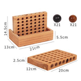 Maxbell Wooden 4 in A Row Game Board Game for Family and Group Girls Boys Child