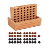Maxbell Wooden 4 in A Row Game Board Game for Family and Group Girls Boys Child