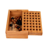 Maxbell Wooden 4 in A Row Game Board Game for Family and Group Girls Boys Child