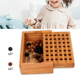 Maxbell Wooden 4 in A Row Game Board Game for Family and Group Girls Boys Child