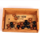 Maxbell Wooden 4 in A Row Game Board Game for Family and Group Girls Boys Child