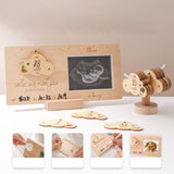 Maxbell Sonogram Picture Frame Wooden Nursery Decor Baby Photo Frame for Baby Shower