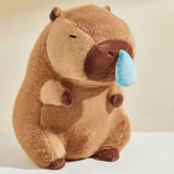 Maxbell Soft Toy with Pullable Snot Bubbles Plush Figure Toy Capybara for Kids Gifts