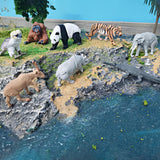 Maxbell 8x Realistic Animals Figures Toys Party Supplies for Birthday Festivals Kids