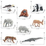 Maxbell 8x Realistic Animals Figures Toys Party Supplies for Birthday Festivals Kids