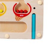Maxbell Color Bead Maze Wooden Magnet Puzzle Boards Fine Motor for Preschoolers Gift Ice Cream Maze