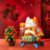 Maxbell Fortune Cats Building Blocks Feng Shui Ornament for Children Age 6 7 8 Teens
