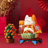 Maxbell Fortune Cats Building Blocks Feng Shui Ornament for Children Age 6 7 8 Teens