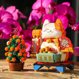 Maxbell Fortune Cats Building Blocks Feng Shui Ornament for Children Age 6 7 8 Teens