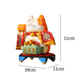 Maxbell Fortune Cats Building Blocks Feng Shui Ornament for Children Age 6 7 8 Teens