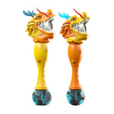 Maxbell Bubble Wands Outdoor Toys Cartoon Dragon Bubble Blower Toy for Kids Boy Girls Yellow