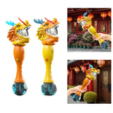 Maxbell Bubble Wands Outdoor Toys Cartoon Dragon Bubble Blower Toy for Kids Boy Girls Yellow