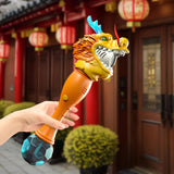 Maxbell Bubble Wands Outdoor Toys Cartoon Dragon Bubble Blower Toy for Kids Boy Girls Yellow