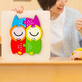 Maxbell Wooden Jigsaw Puzzle Stem Brain Teasers Puzzle Kindergarten Color Perception owl