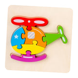 Maxbell Wooden Jigsaw Puzzle Stem Brain Teasers Puzzle Kindergarten Color Perception helicopter