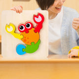Maxbell Wooden Jigsaw Puzzle Stem Brain Teasers Puzzle Kindergarten Color Perception lobster