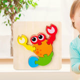 Maxbell Wooden Jigsaw Puzzle Stem Brain Teasers Puzzle Kindergarten Color Perception lobster