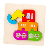 Maxbell Wooden Jigsaw Puzzle Stem Brain Teasers Puzzle Kindergarten Color Perception Excavator