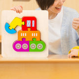Maxbell Wooden Jigsaw Puzzle Stem Brain Teasers Puzzle Kindergarten Color Perception Excavator
