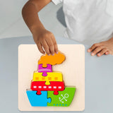 Maxbell Wooden Jigsaw Puzzle Stem Brain Teasers Puzzle Kindergarten Color Perception ship