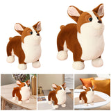 Maxbell Corgi Dog Plush Pillow Stuffed Animal Toy Cute Comfort Cushion Birthday Gift 23cm