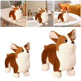 Maxbell Corgi Dog Plush Pillow Stuffed Animal Toy Cute Comfort Cushion Birthday Gift 23cm