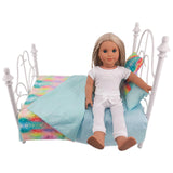 Maxbell 5 Pieces 18 inch Doll Bedding Accessories Set Baby Doll Bed Sheets Mini Toys