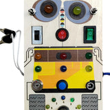 Maxbell Montessori Busy Board Kids Activity Sensory Board Toy for Girls Boys Age 3 + Robot