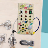 Maxbell Montessori Busy Board Kids Activity Sensory Board Toy for Girls Boys Age 3 + Dinosaur